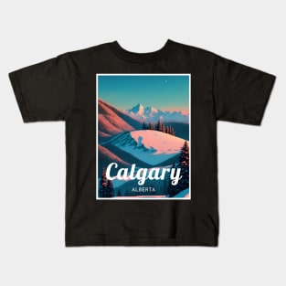 Calgary ski - Alberta Canada Kids T-Shirt